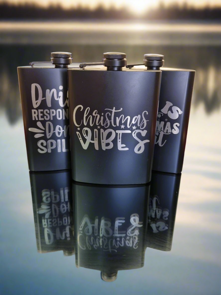 Christmas Engraved Flask Gift