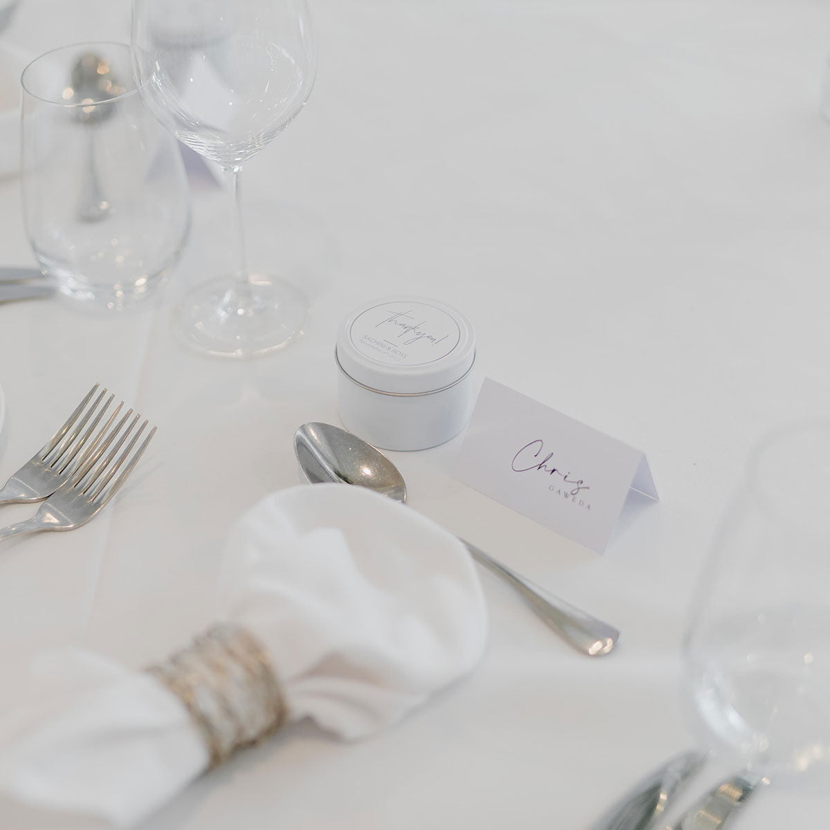 Matte White Tin Candle - Custom Favours