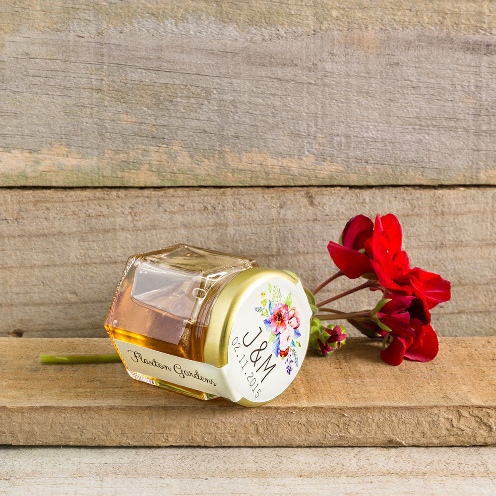 45mL Honey Jar with Custom Sticker - wedding favours - Custom Favours