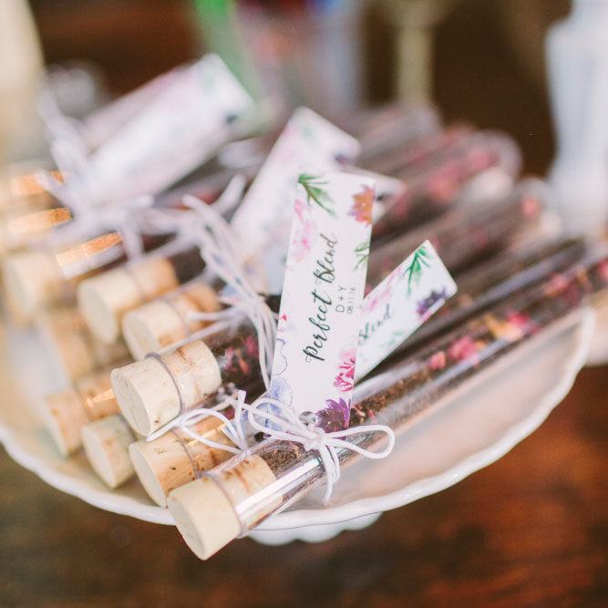 Loose Leaf Tea Test Tube Wedding Favour - Custom Favours